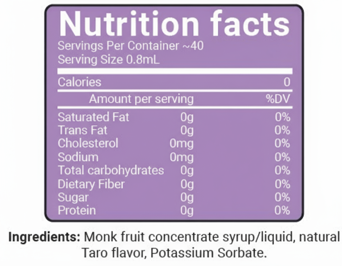 Taro Liquid Beverage Enhancer